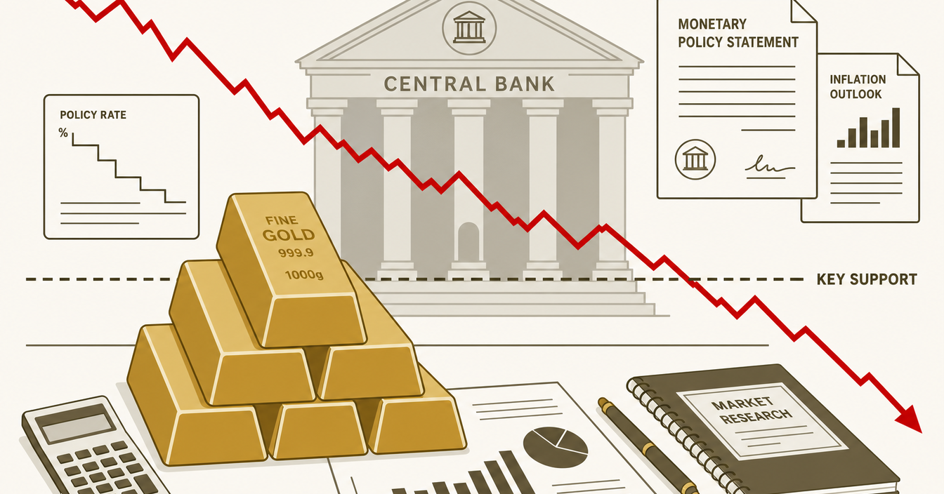 Gold Breaches Key $4,000 Support Following Most Significant Weekly Decline Since June